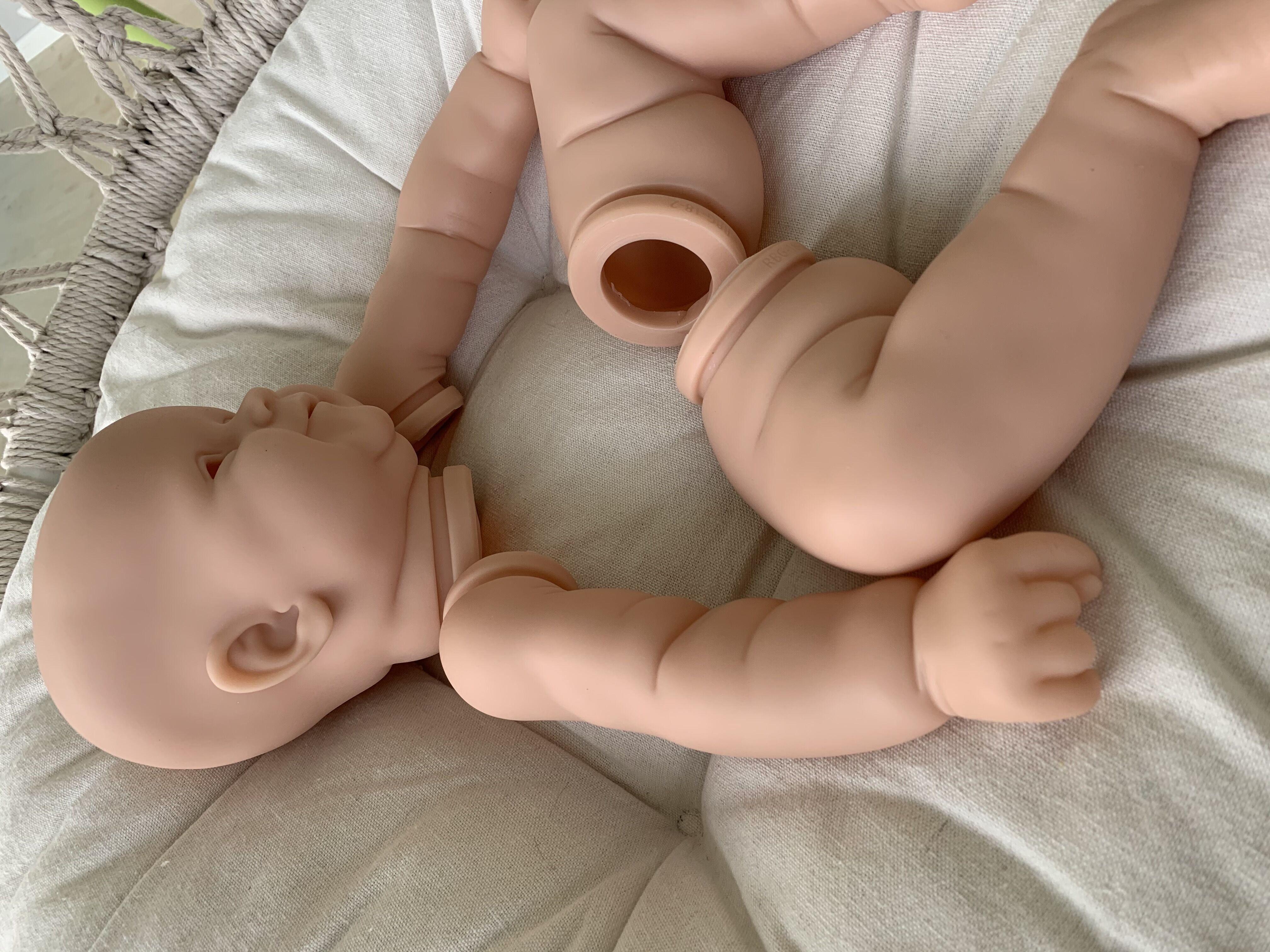 NPK 24inch DIY toy Popular reborn doll kit Maddie very soft lifelike real touch fresh color unpainted doll parts