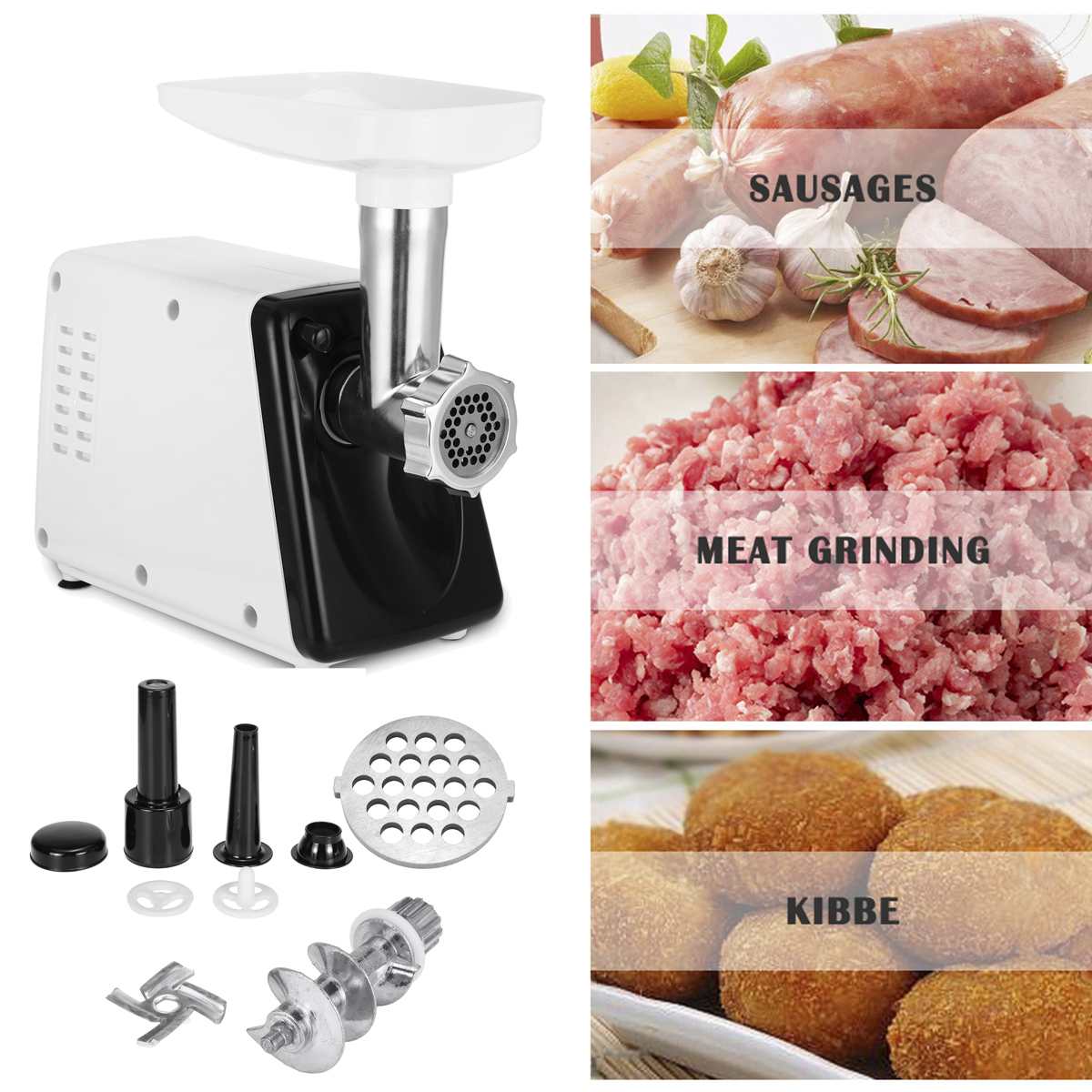 220V Electric Blender Mixer Meat Grinder Stainless Steel For Kitchen Meat Mincer Multifunction Food Chopper Sausage Meat Grinder