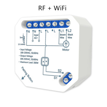 Tuya Smart WiFi RF Electric Curtain Blind Switch Module for Roller Shutter Motor , work with LoraTap Shutter Remote