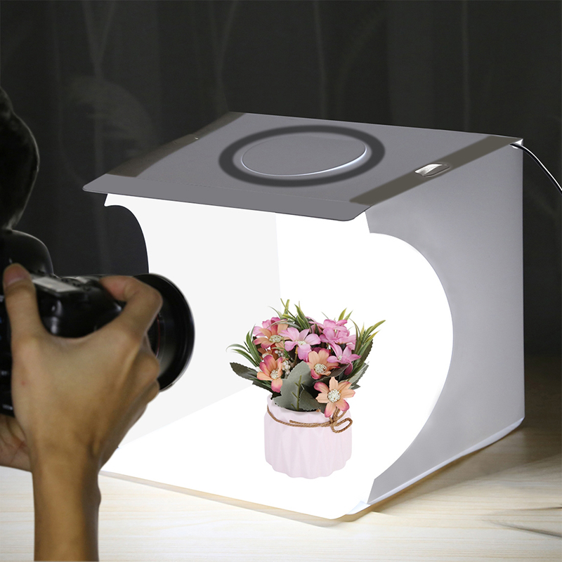 Led Mini Lightbox Products Shoot Light Box Easy Used Photo Studio Softbox Photography Box Photo Background Kit For DSLR Phone