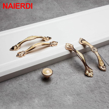 NAIERDI Amber Yellow European Cabinet Handles Aluminum Alloy Door Kitchen Knobs Cabinet Pulls Drawer Knobs Wardrobe handle