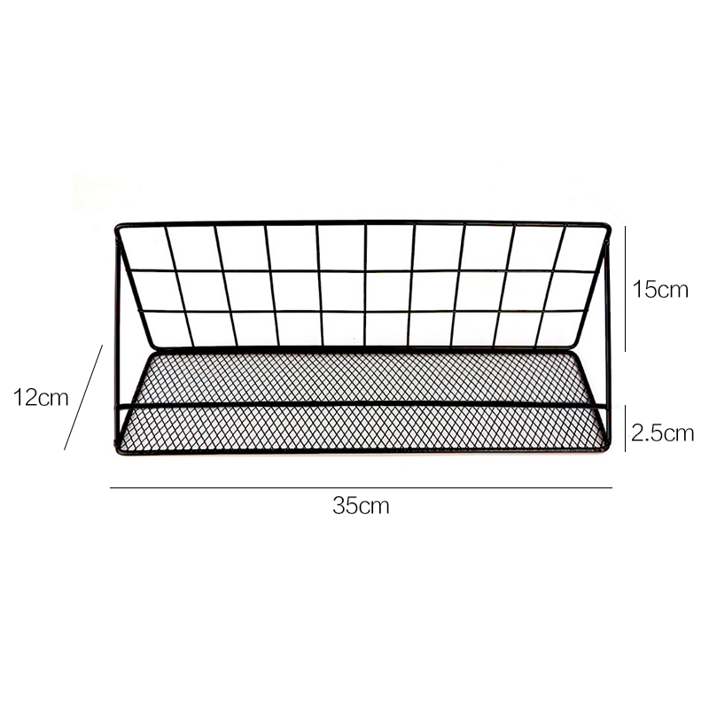 Iron Wall Shelf Organizer Wall-Mounted Storage Rack Shelves for Wall DIY Home Decor Bedroom Kitchen Wall Decoration Holder