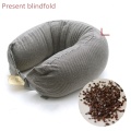 8 Style U Shape Neck Pillows Cotton Buckwheat Husk Cervical Protect Stripe Pillow Insomnia Healthcare Bedding Travel