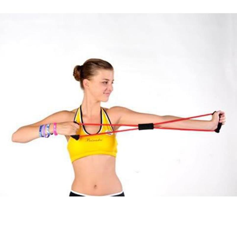 Home Sport Fitness Yoga 8 Shape Pull Rope Tube Resistance Training Bands Tube Outdoor Equipment Tool Gym Exercise Rally TSLM1