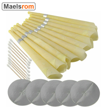 10PCS Scented Beeswax Candles Ear Candling Therapy Earwax Cleaning Cones Hollow Candle Wax Ear Kit