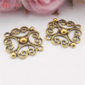 (31581)10PCS 31x33MM Antique Gold Zinc Alloy Connector Charms Diy Jewelry Findings Accessories Wholesale