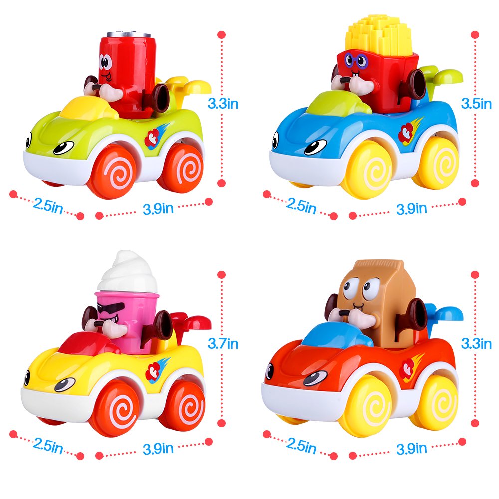 Early Educational Development Cars for Kids Toddler Friction Powered Vehicles Baby Pull Back Car Toys for 1 2 3 Years Old baby