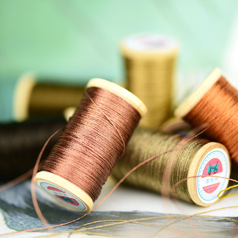 Roll Of 0.3mm polyamide fibre line Hand-woven embroidery thread Tassels Line 50M High strength 3 Strands Thread Khaki