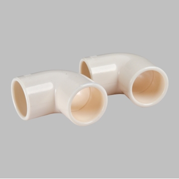 White 90 Degree PVC Pipe Elbow Fitting