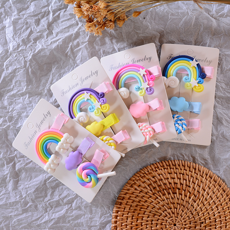 3pcs/Set Bow Flower Hair Clips for Girls Hair Barrettes Hairbows Hairpins Baby Girl Hair Accessories Kids Girls