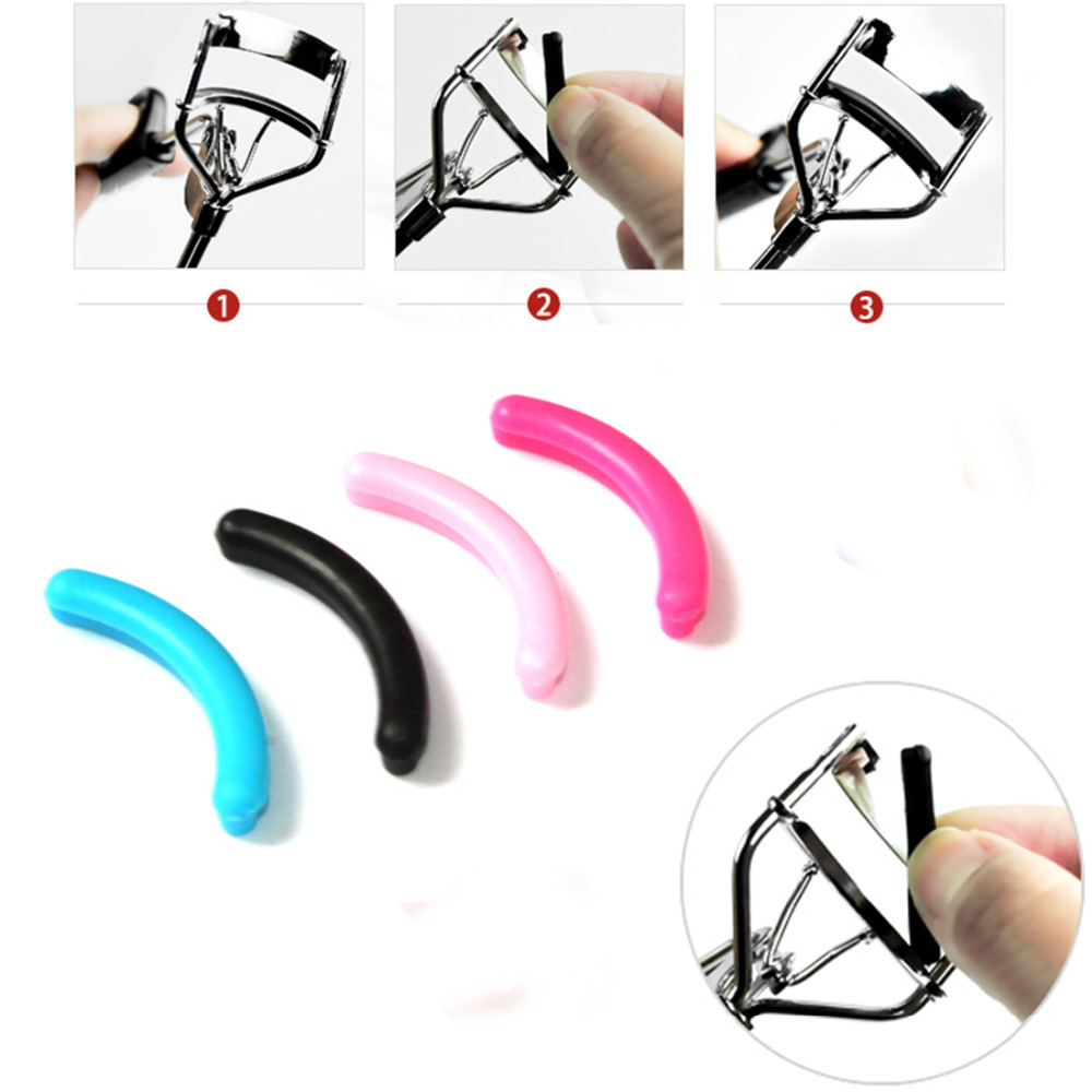 Mini Eyelash Curler Replacement Silicone Pads Refill Rubber 6PCS Random Colors Makeup Eye Lash Curling Accessories Tools