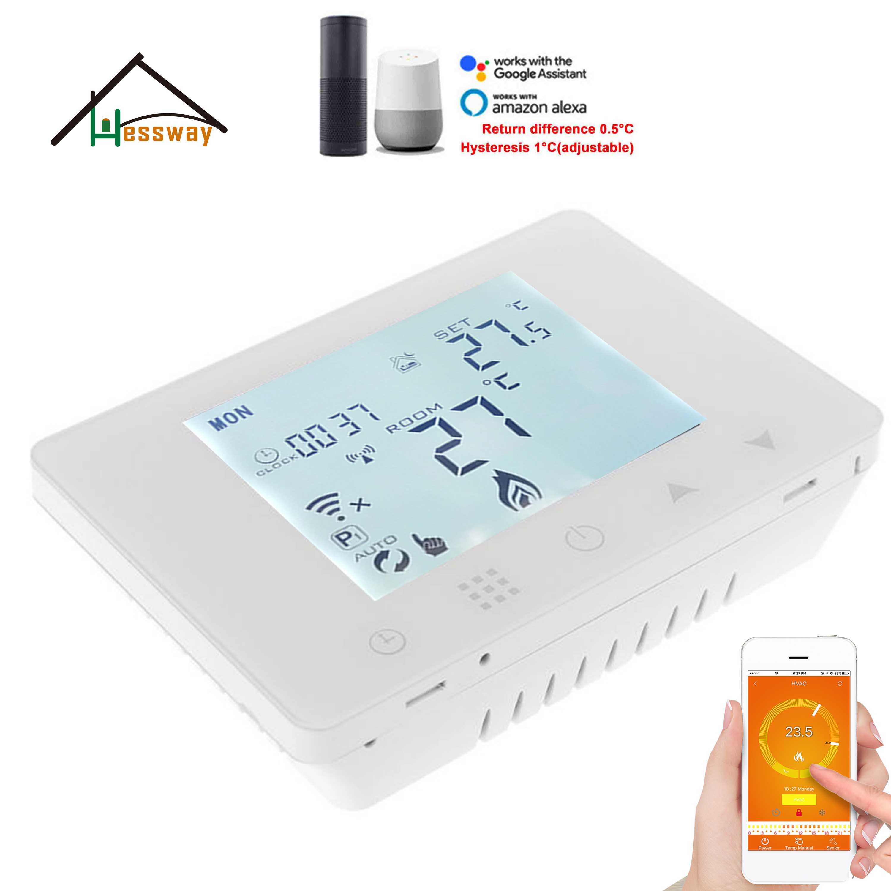 TUYA APP Wireless WIFI & RF WIFI Thermostat for Bolier,Hot Water,Electric Heating Optional