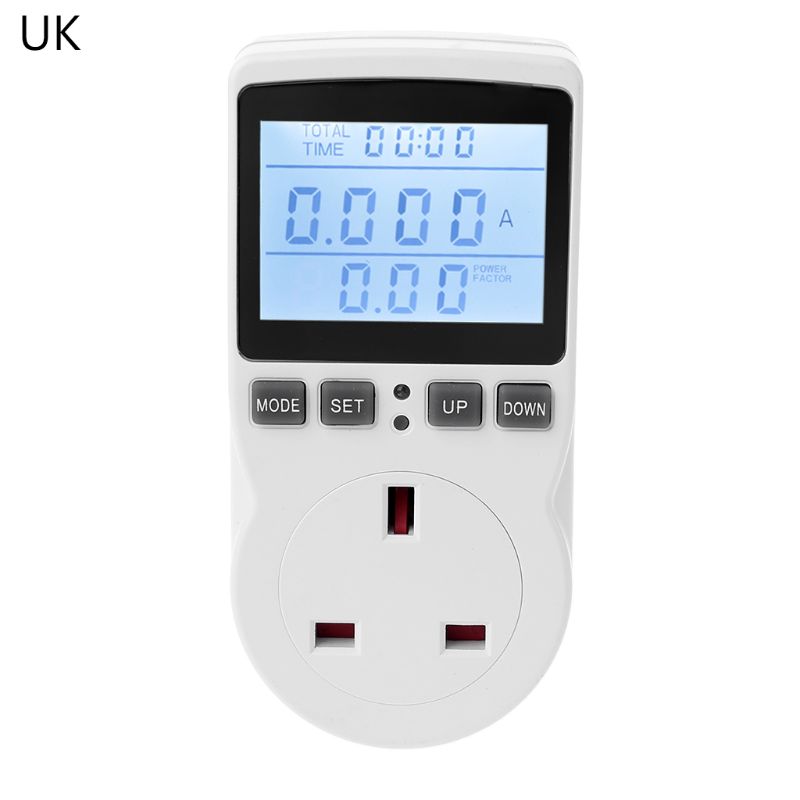 Digital Digital Power Meter Socket EU/US/UK Plug Energy Meter Current Voltage Watt Electricity Cost Measuring Monitor Power