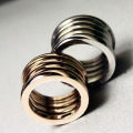 Gold Plated Five Round Spring Ring For Women