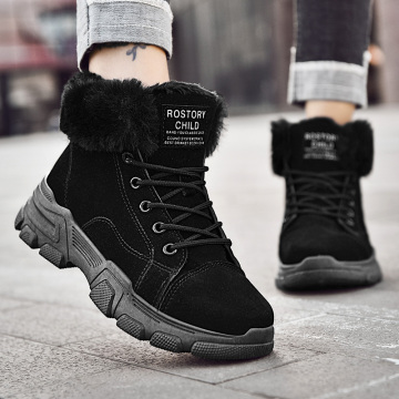 Winter Add Cotton Women Fashion Casual Shoes Cold Protection Keep Warm Women Sneakers Shoes Outdoor High Top Women Cotton Shoes