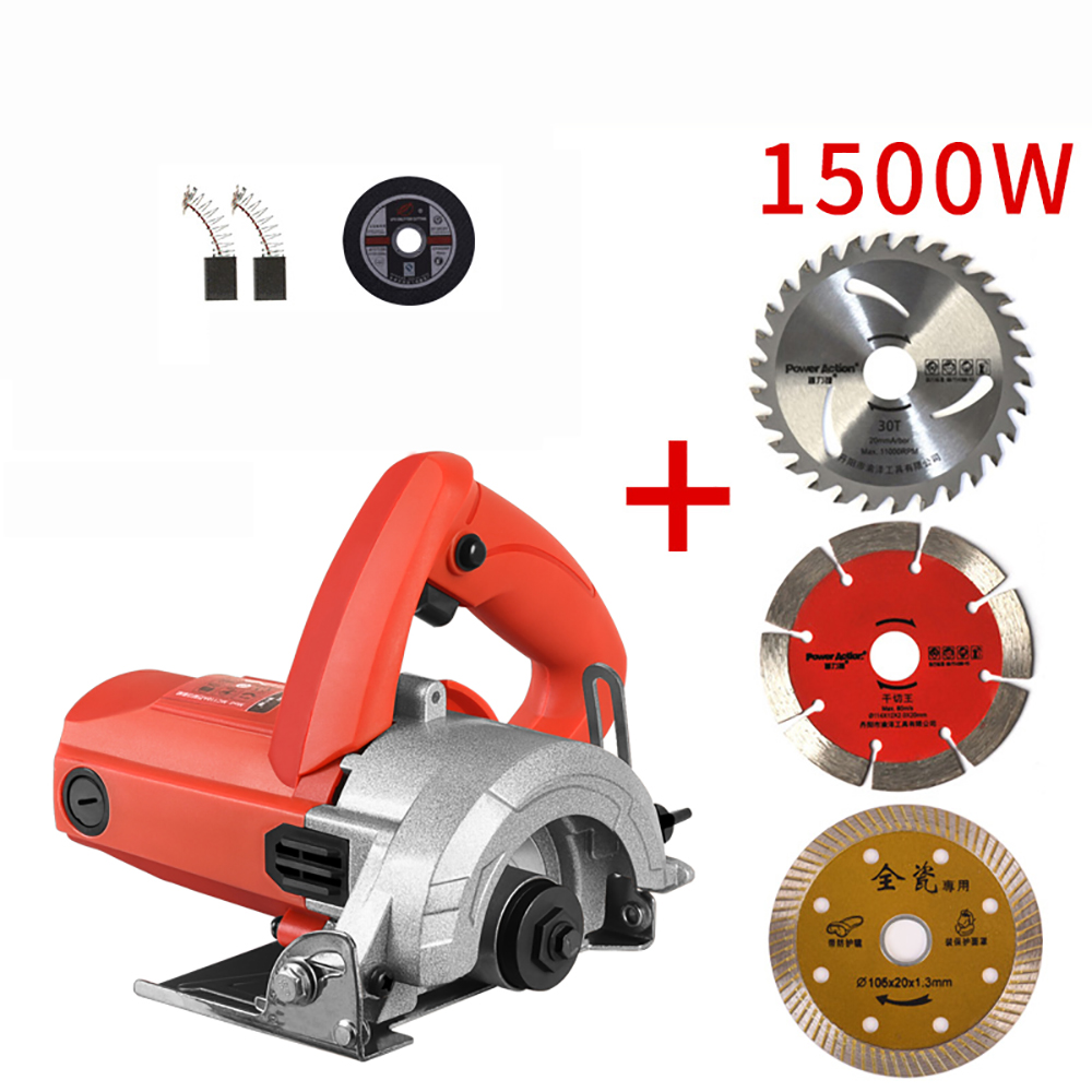 220V Electric Portable Wood Stone Tile Cutter Concrete Slotting Machine Metal Cutting Saw 12000RPM 1500W 110MM