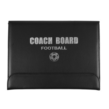 Portable Trainning Assisitant Equipments Football Soccer Tactical Board 2.5 Fold Leather Useful Teaching Board