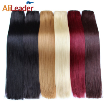Alileader New 22inch One Slice 5 Clips Long Straight Hairpiece Heat Resistant Fiber Synthetic Clip In Hair Extension