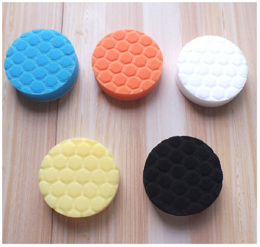 5pcs Polished pad set Sponge Disc Buffing Sponge Waxing Polishing Pad Kit Set For Car Polisher Buffer 3/4/5/6//7inches