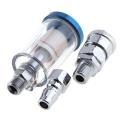 1/4 Inch Small Oil Water Separator Air Filter with Pressure Feed Type and Quick Connector for Pneumatic Spray Gun