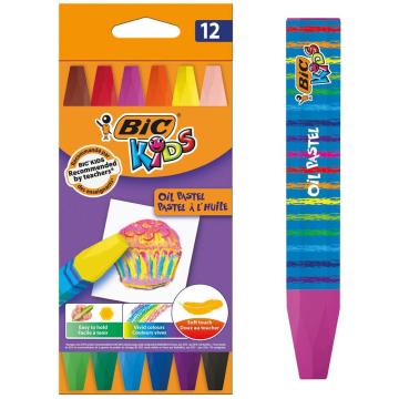 BIC Kids Oil Pastel Crayons 12 Pack