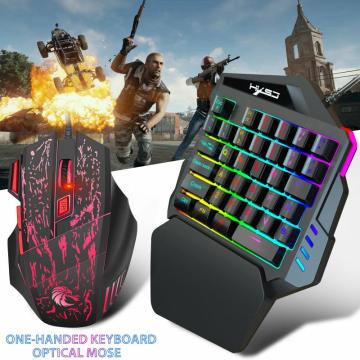 One-Handed Game Gaming Keyboard Mouse Keypad 35 Keys Mobile Phone PUBG Keyboard Mouse For LOL Dota PUBG