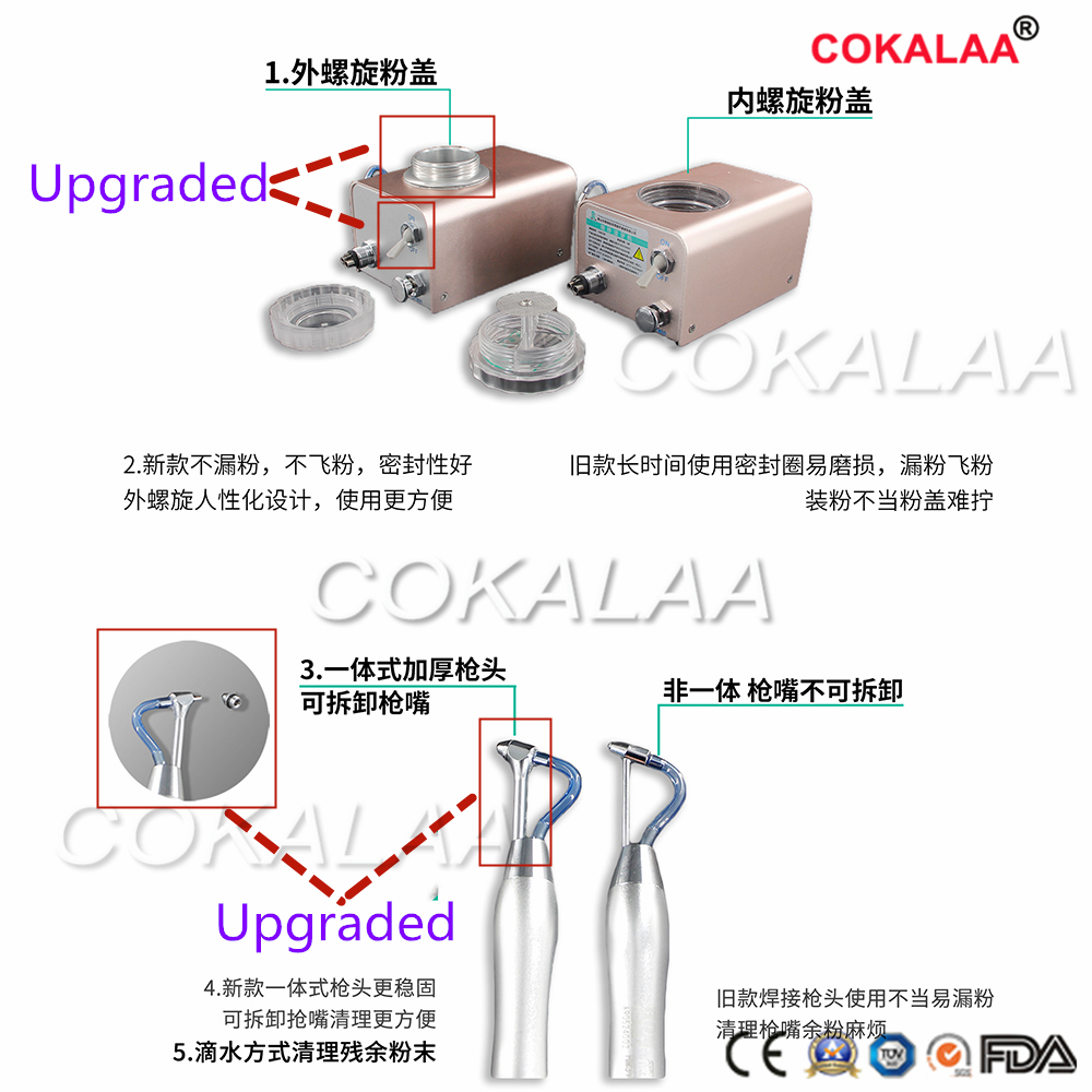 COKALAA Dental Lab Cleaning Air Water Prophy Polishing Sandblasting Machine