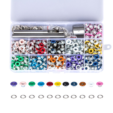 503PCS Multi Colorful 5MM Diameter Metal Eyelet Buckles + Mounting Tools Diy Leather Craft Rivets Replacement Sewing Supplies