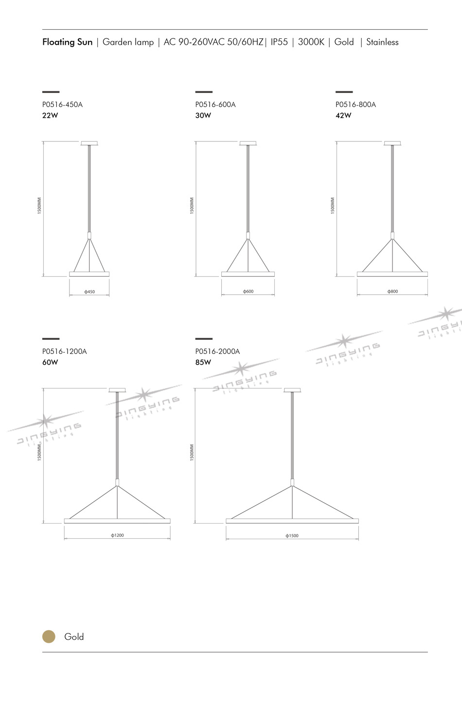 Luxury Pendant Light Luxury Chandelier 0516 9