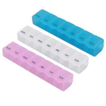1Pc Square Folding Vitamin Medicine Pillbox 7-days Weekly Travel Mini Pill Box Mini Pillbox Container Pills Storage Case