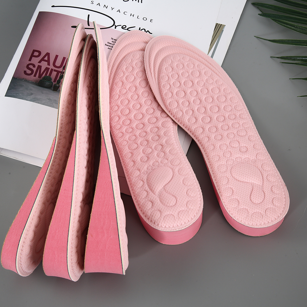1pair Shoe Insoles Breathable Insole Heighten Heel Insert Sports Shoes Pad Cushion Unisex 0.59-1.38inch Height Increase Insoles