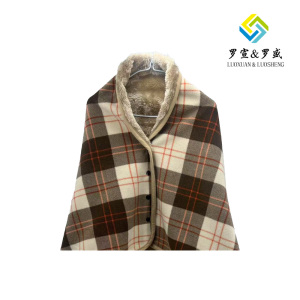 New Brown Checkered Felt Blanket