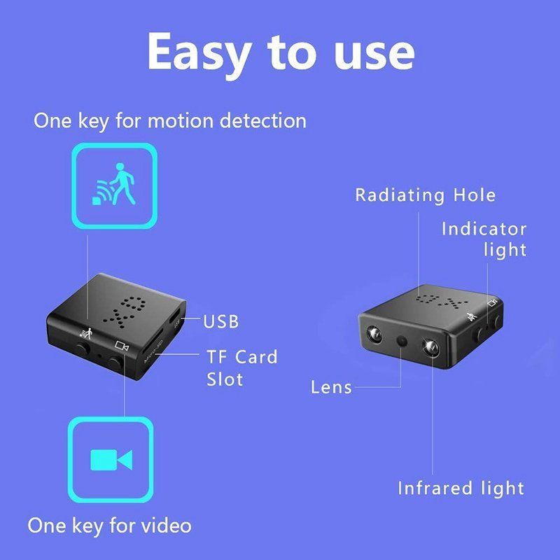 QZT Smallest Mini Camera IP WIFI Wireless Night Vision Mini Camcorders Secret Micro Video Camera Mini WIFI Camera Full HD 1080P