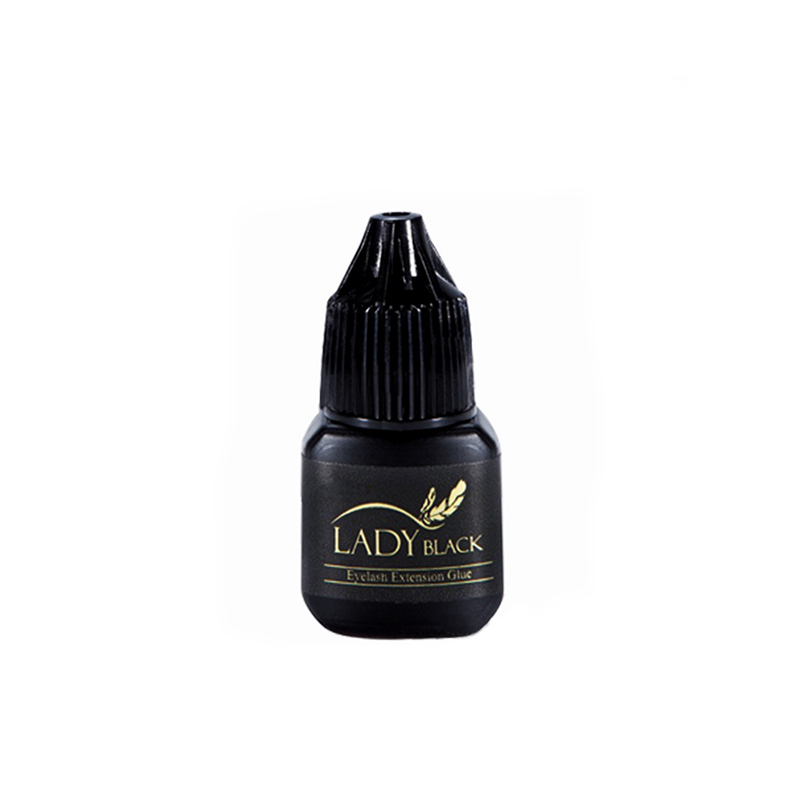 1 Bottle 5ml Lady Black Eyelash Extension Glue Fast Drying False Eyelash Extension Glue Over 6 Weeks With security label