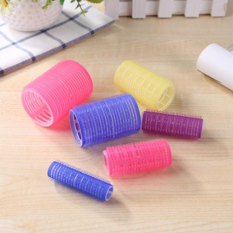 12pcs Self Grip Hair Rollers Cling Any Size Home Salon DIY Hair Styling Tools Hairdressing Hair Curlers Roller 15/20/32/40/44mm