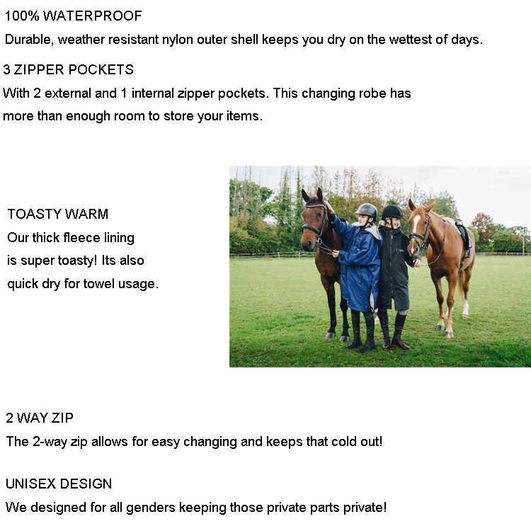 equestrian waterproof changing robe