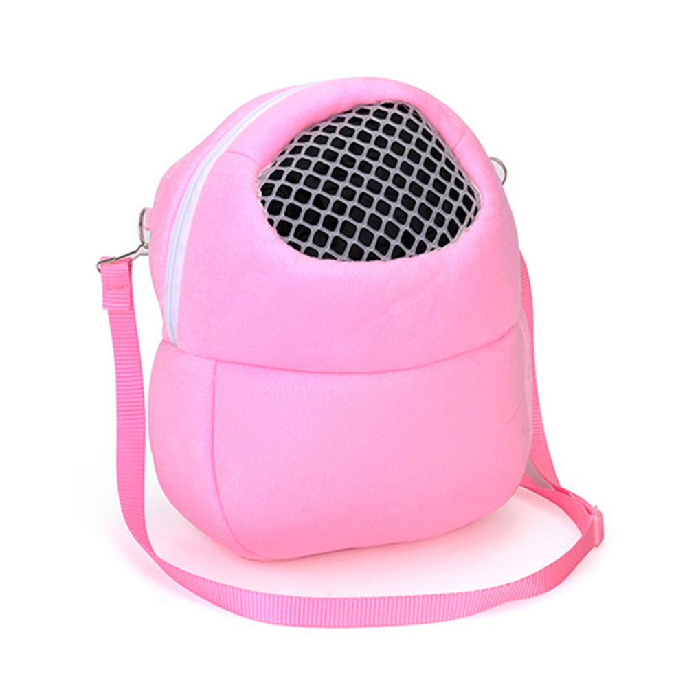 Pink Small Animal Carriers Coral Fleece Pet Hamster Accessory Chinchilla Bunny Product Hedgehog Plush House Squirrel Rabbit Cage