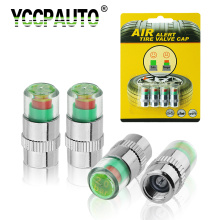 YCCPAUTO 2.0 2.2 2.4 Bar Car Tire Pressure Monitor Valve Stem Cap Auto Sensor Indicator Diagnostic Tools Kit Air Alert 4PCS