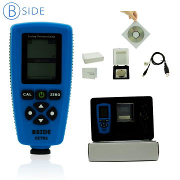 BSIDE CCT01 Coating Thickness Gauge LCD Display USB Interface with Single Continuous Measure Mode Width Measuring Instruments