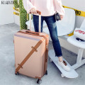 KLQDZMS PC Rolling Classic Luggage Set 20``22```24``26 Inch ABS Retro Travel Suitcase On Wheels With Cosmetic Bag For Women