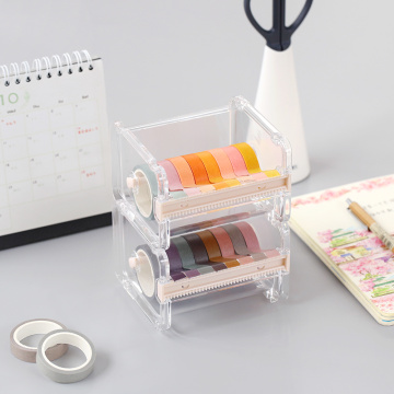 Washi Tape Dispenser Holder Cutter Office Supplies Desk Accessories Organizer