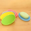 1pc Silicone Flexible Soap Dishes Holder Bathroom Soap Box Plate Tray Shower Sponge Shelf Drain Non Slip Storage Basket