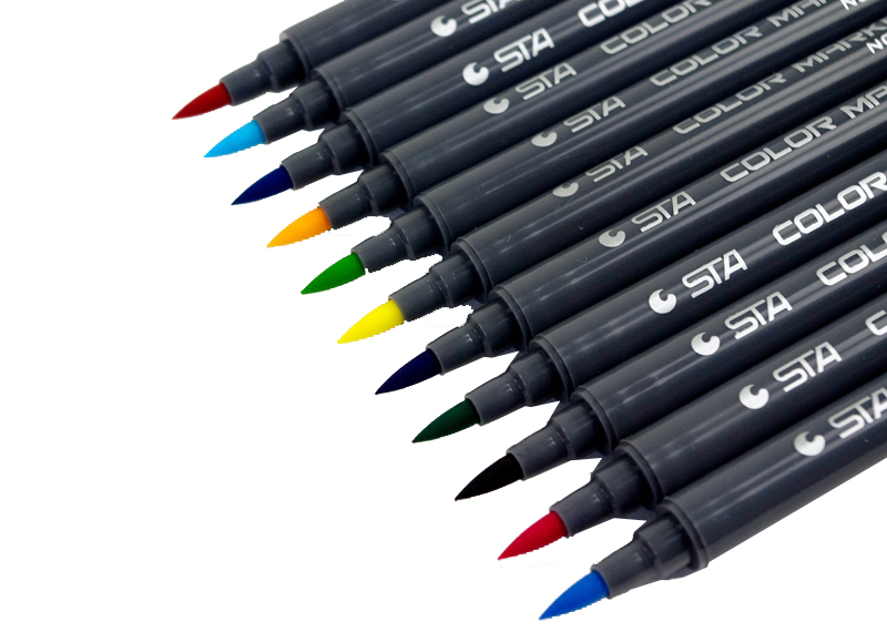 12/24/36/48/80 color water-soluble double-head color sketch marker pen for painting design watercolor paint art supplies