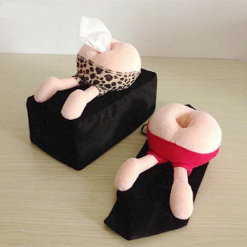 New Cute ass Cover Plush Tissue Creative cartoon funny Box Paper Home car paper towel storage Leopard box