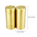 2pcs/ A Set Gold "SP"Stainless Steel Spice Jar Condiment Set Seasoning Bottles Set Salt Pepper Shakers Spice Cruet Sets