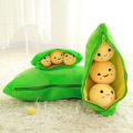new 40-50CM pea pod cute filled plant doll child plush toy pea pillow toy 3 bean belt cloth bag creative plush toy 2 color WJ096