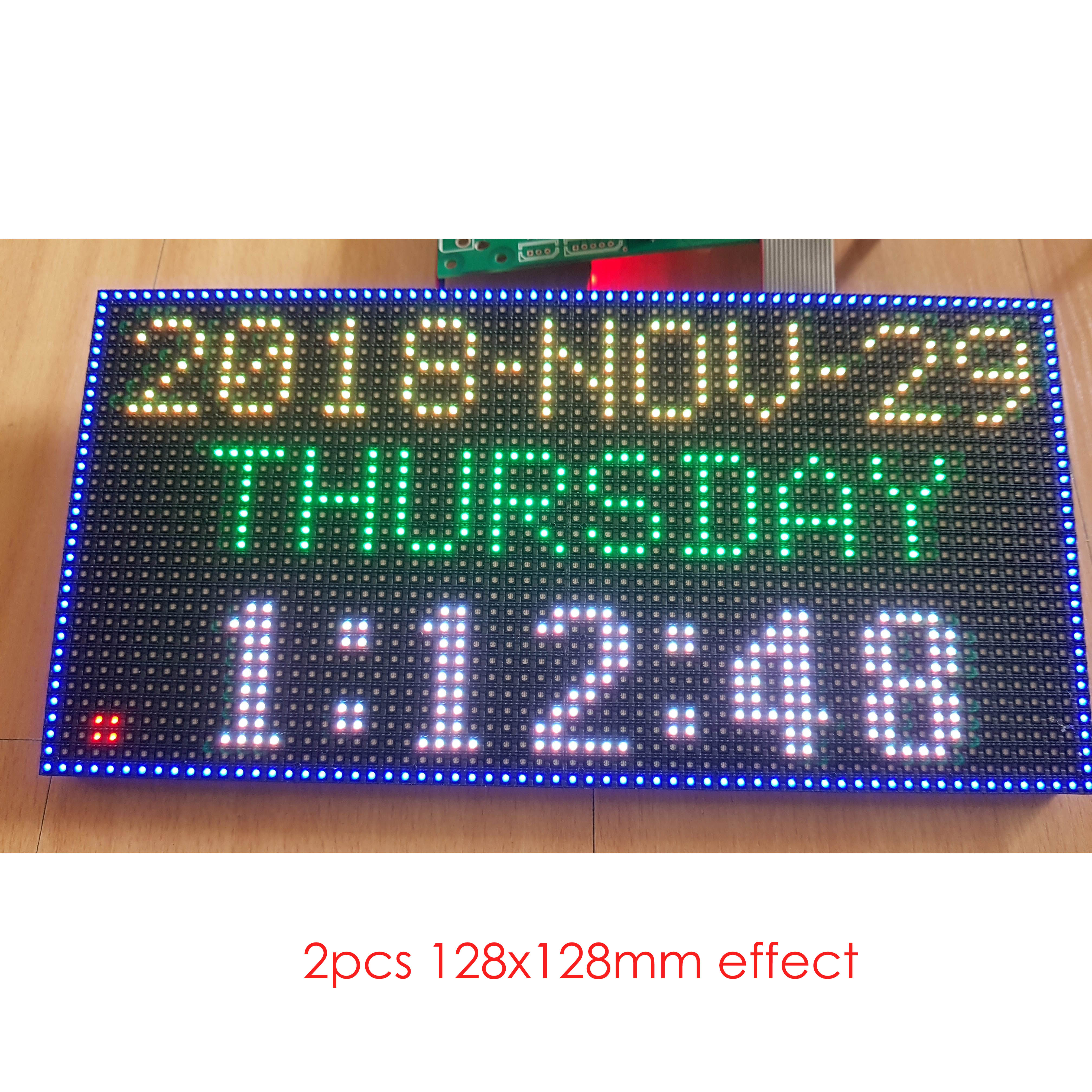 Coreman Aliexpress p4 led module 32x32 indoor , rgb full color led matrix 32x32 p4 128mm x 128mm mini led panel led sign module