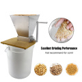 Malt Barley Crusher Stainless Steel 2 Roller Malt Mill Homebrew Grain Grinder 7lb Hopper Adjustable Manual Mill With Wooden Base