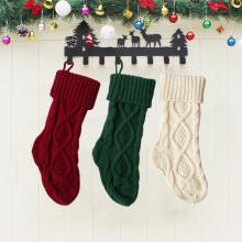 Knitted Christmas Stockings Christmas Candy Gift Bag Fireplace Decoration Christmas Decorations For Home