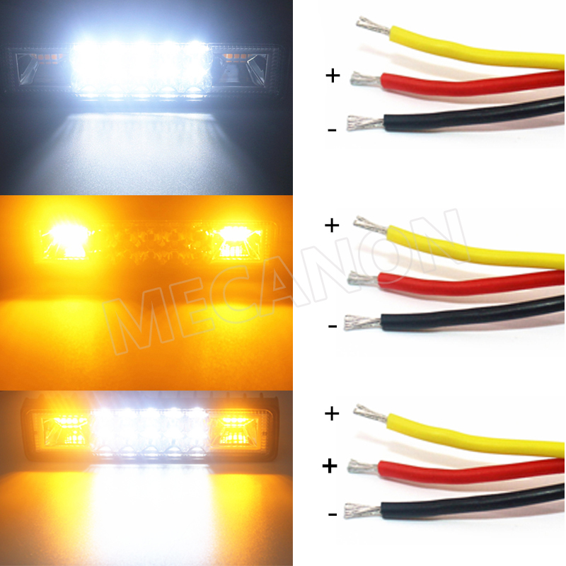 Strobe Flash 48W LED Light Bar White Amber Blue Red for Offroad 4x4 ATV SUV Motorcycle Truck Trailer Car Accessories DC12V